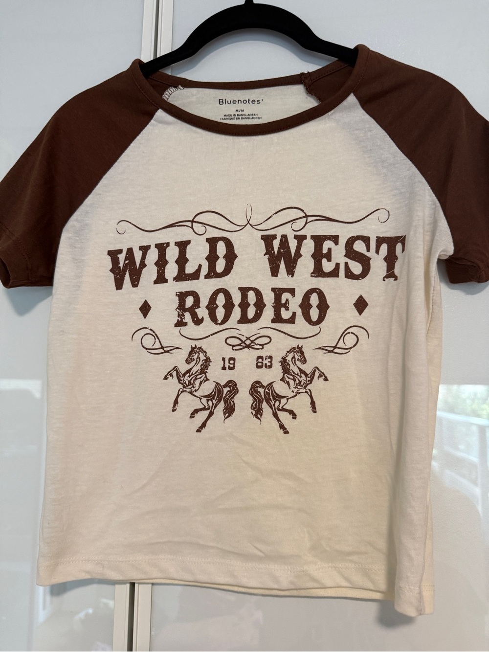 Bluenotes Cream and Brown 'Wild West Rodeo' Raglan Tee